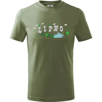 Chlapecké oblečení Jezero Lipno - Tričko dětské bavlněné - 134 cm/8 let ( Khaki )