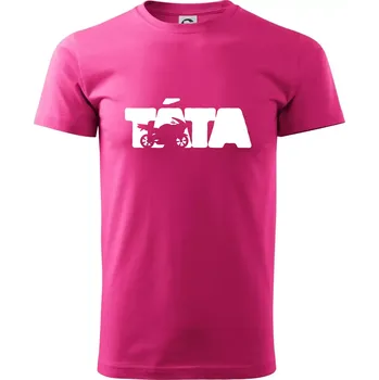Pánská móda Táta nápis - motorka supersport - Klasické pánské triko vyšší gramáže - S ( Purpurová )