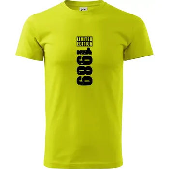 Pánské tričko Limited edition 1989 pruh - Klasické pánské triko vyšší gramáže - XS ( Limetková )