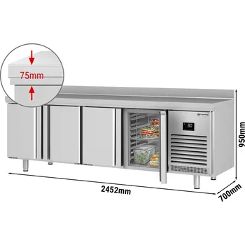 Lednice G.Gastro Chladicí stůl (GN) - se 4 dveřmi