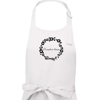 Kuchyňská zástěra Přírodní krása - Dámská zástěra na vaření - Univerzální velikost ( Bílá )