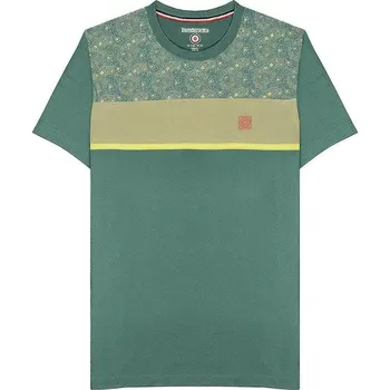 Pánská košile Lambretta Paisley Panel Short-Sleeve Shirt Trekking Green Small