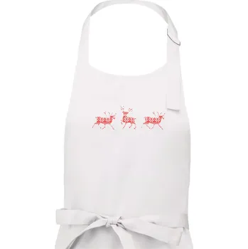 Kuchyňská zástěra Tři jeleni - vzor - Dámská zástěra na vaření - Univerzální velikost ( Bílá )