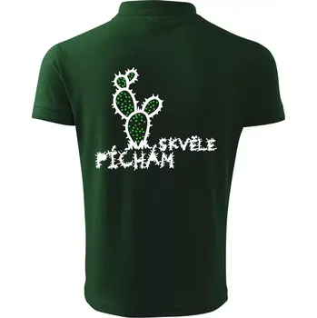 Pánská košile Píchám skvěle - Polokošile pánská Pique Polo 203 - M ( Lahvově zelená )