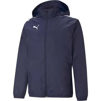 Pánská větrovka Pánské bunda Puma TEAMLIGA ALL WEATHER JACKET L Tmavě modrá, Bílá