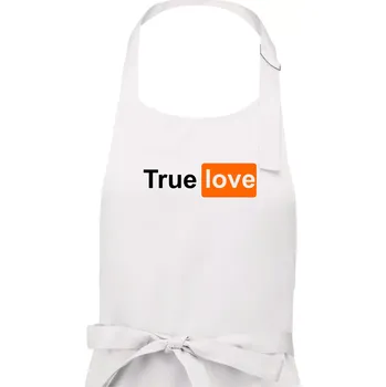 Kuchyňská zástěra Porn - True Love - Dámská zástěra na vaření - Univerzální velikost ( Bílá )