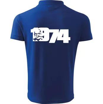 Pánská košile Husákovo dítě - 1974 - Polokošile pánská Pique Polo 203 - 3XL ( Královská modrá )
