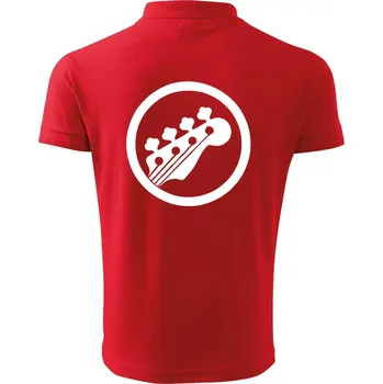 Pánská košile Kytara kruh - Polokošile pánská Pique Polo 203 - M ( Červená )