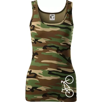 Dámské tričko Kolo na výšku - Dámské Maskáčové tílko - XS ( Hnědý maskáč )