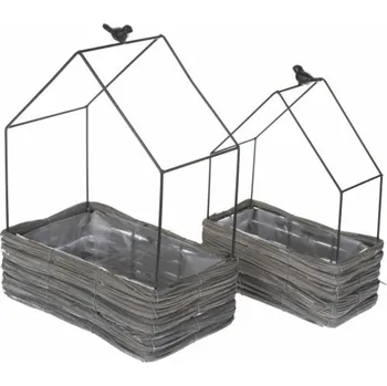 Obal na květináč Casa de Engel Home Obal na květináč - domek - sada 2ks, 0/12 Fialová UNI (2829004)