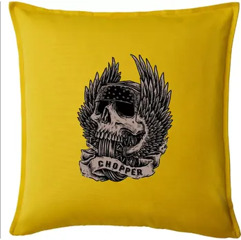 Polštář Chopper kolo křídla - Polštář 50x50 - 50x50 - Pouze potah ( Žlutá )