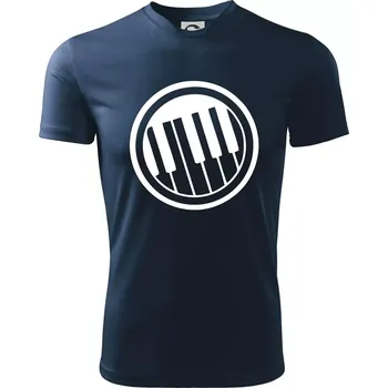 Piano kruh - Dětské triko sportovní (dresovina) - 146 cm/10 let ( Námořní modrá (velmi tmavá - téměř černá) )