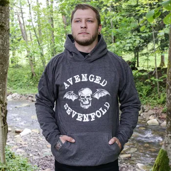 Pánské oblečení mikina s kapucí pánské Avenged Sevenfold - Logo - ROCK OFF - ASHD01MC - S