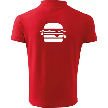 Pánská košile Hamburger ikona - Polokošile pánská Pique Polo 203 - XL ( Červená )