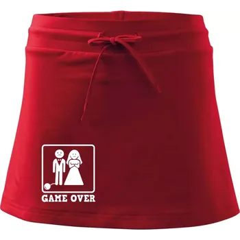 Dámská sukně Game Over rozlučka - Sportovní sukně - two in one - S ( Červená )
