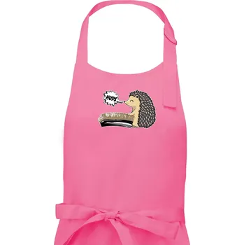 Kuchyňská zástěra Ježek a rýžák - Pánská zástěra na vaření - Univerzální velikost ( Růžová )