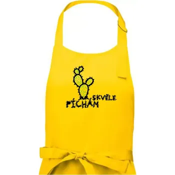 Kuchyňská zástěra Píchám skvěle - Dámská zástěra na vaření - Univerzální velikost ( Žlutá )