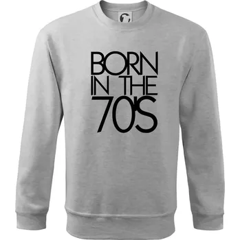 Chlapecké tričko Born In The 70's - Mikina Essential dětská - 146 cm/10 let ( Světlešedý Melír )