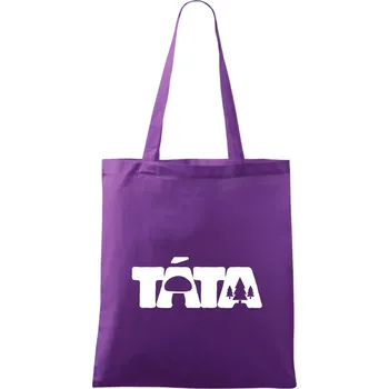 Táta nápis - houbař - Taška bavlněná - 42 x 38 cm ( Fialová )