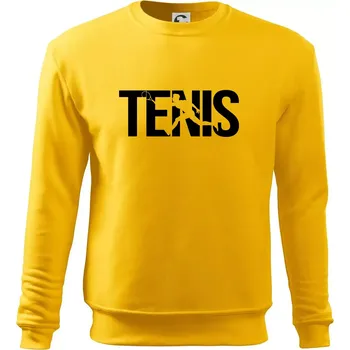 Pánská mikina Tenis nápis silueta - Mikina Essential pánská - 3XL ( Žlutá )