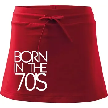 Dámská sukně Born In The 70's - Sportovní sukně - two in one - L ( Červená )