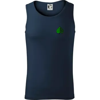 Prší - Zelený - prso - Tílko pánské Core - S ( Námořní modrá (velmi tmavá - téměř černá) )