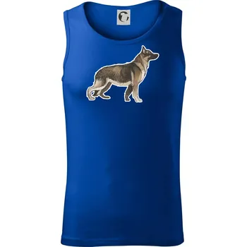 Německý ovčák - hnědý kreslený - Tílko pánské Core - M ( Královská modrá )