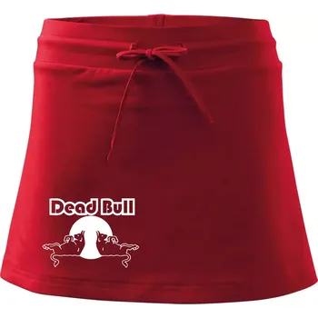 Dámská sukně Dead Bull obrys - Sportovní sukně - two in one - XS ( Červená )