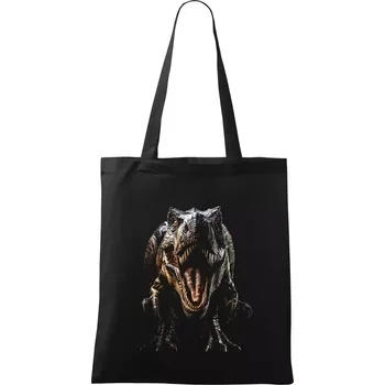 Nákupní taška Tyrannosaurus Rex černá fotka - Taška bavlněná - 42 x 38 cm ( Černá )