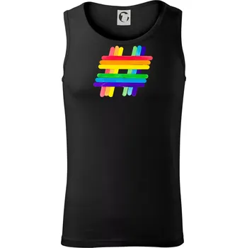 Pánské termoprádlo LGBT hashtag - Tílko pánské Core - S ( Černá )