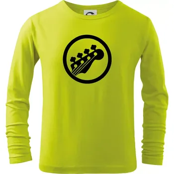 Dětská móda Kytara kruh - Triko dětské Long Sleeve - 122 cm/6 let ( Limetková )
