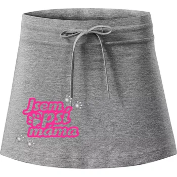 Dámská sukně Jsem psí máma - Sportovní sukně - two in one - XL ( Tmavě šedý melír )