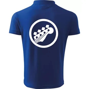 Pánská košile Kytara kruh - Polokošile pánská Pique Polo 203 - 4XL ( Královská modrá )