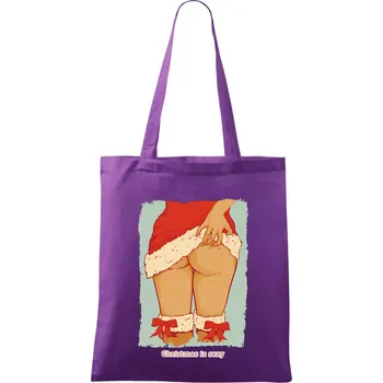 Christmas is sexy - Taška bavlněná - 42 x 38 cm ( Fialová )
