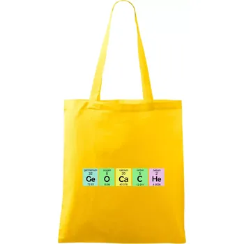 Geocache - periodická tabulka - Taška bavlněná - 42 x 38 cm ( Žlutá )