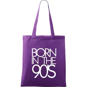 Born In The 90's - Taška bavlněná - 42 x 38 cm ( Fialová )