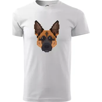 Pánské tričko Německý ovčák - Rozkostičkovaný - Triko extra velké (5-8XL) - 7XL ( Bílá )