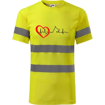 Německý ovčák ekg - Triko reflexní - HV PROTECT - 2XL ( Neonově žlutá )