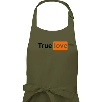 Kuchyňská zástěra Porn - True Love - Pánská zástěra na vaření - Univerzální velikost ( Khaki )