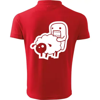 Pánská košile Sticker ovce - Polokošile pánská Pique Polo 203 - 3XL ( Červená )