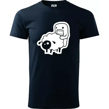 Sticker ovce - Triko extra velké (5-8XL) - 8XL ( Námořní modrá (velmi tmavá - téměř černá) )