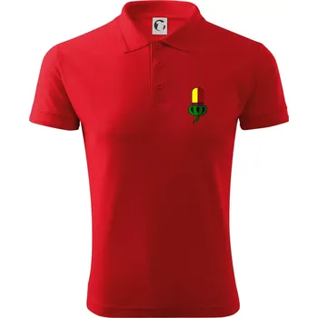 Pánská košile Prší - Žaludy - prso - Polokošile pánská Pique Polo 203 - 4XL ( Červená )
