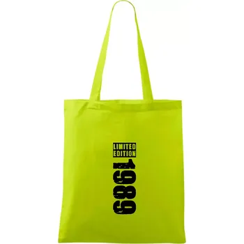 Limited edition 1989 pruh - Taška bavlněná - 42 x 38 cm ( Limetková )