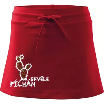 Dámská sukně Píchám skvěle - Sportovní sukně - two in one - S ( Červená )