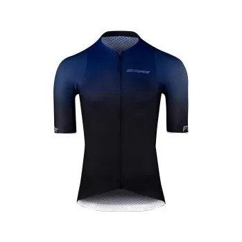 cyklistický dres Dres FORCE SMOOTH krátký rukáv, černo-modrý (Barva černo-modrá, velikost S)