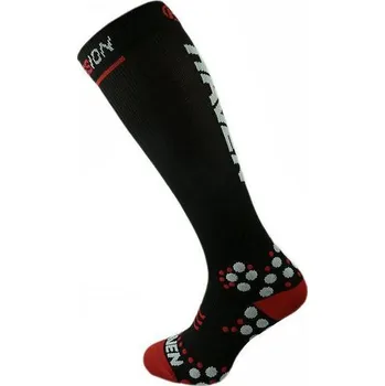 Pánské termoprádlo Kompresní podkolenky HAVEN EvoTec Silver black/white - MIDDLE COMPRESSION (Barva černá/bílá, velikost 4-5 (37-39))