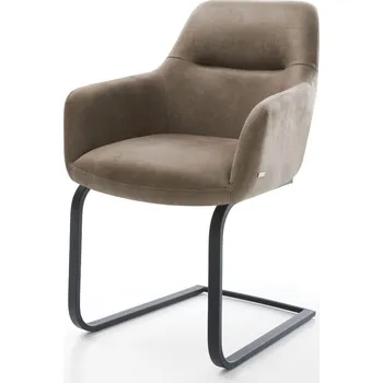 Jídelní židle DELIFE Jídelní židle Pejo-Flex mikrovlákno taupe vintage jídelní židle plochá černá taštičkové pružiny