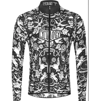 Cyklistická bunda Lehká větruodolná bunda Cycology Velo Tattoo, pánská (Motiv Velo Tattoo, velikost S)