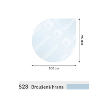Zrcadlo S23 sklo pod kamna 10mm 100 x 100 cm