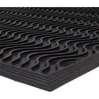 Rohožka Gumová čistící děrovaná vstupní rohož FLOMA Waves - 60 x 90 x 1,5 cm